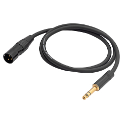 Кабель HeadMade Pro XLR-M - 6.3mm Black 1m