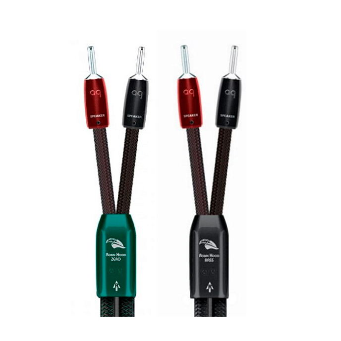 Кабель AudioQuest Robin Hood ZERO + Robin Hood BASS BiWire Banana 2.5 m - рис.0