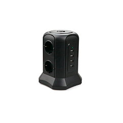 Сетевой фильтр Tessan TP-VB4U6E Black