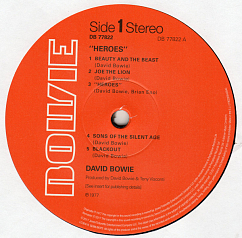 Виниловая пластинка David Bowie - Heroes