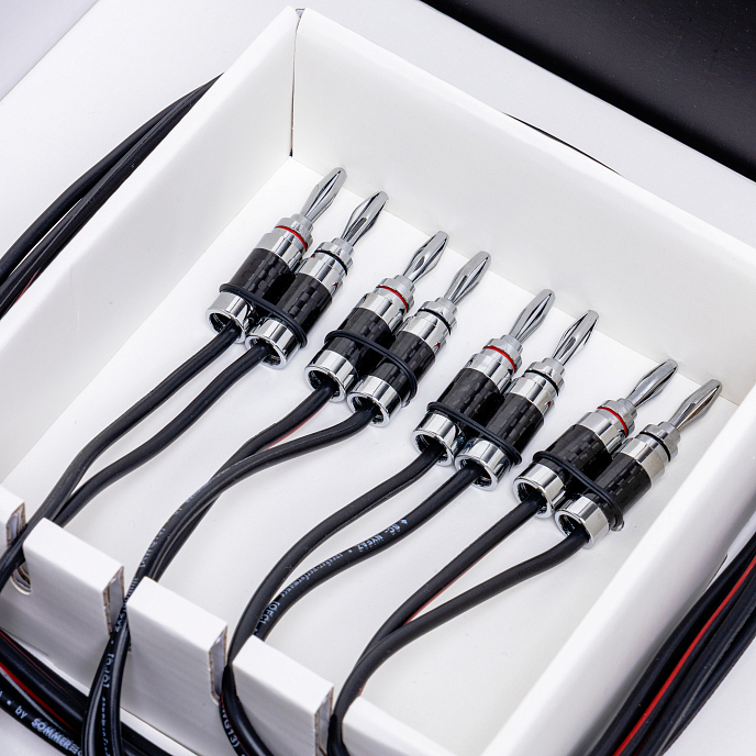 Кабель HeadMade Speaker Cable 2x2.5 Bn/Bn Black 1.5m_УЦ - акустический кабель разъёмы банан-банан - рис.0