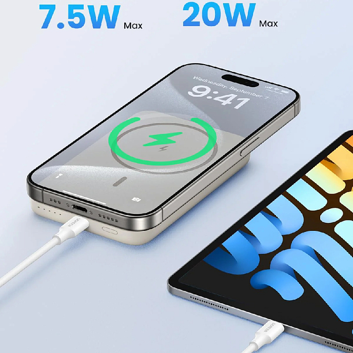 Внешний аккумулятор Ugreen PB526 20W Power Bank 10000mAh USB-C&USB-A with Built-in Cable USB-C gray внешний портативный аккумулятор (SN SN2500140133465)_Уценка - рис.5
