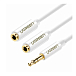 Кабель Ugreen AV134 (20816) 3.5mm Stereo Audio Splitter Cable White - рис.0