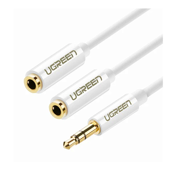 Кабель Ugreen AV134 (20816) 3.5mm Stereo Audio Splitter Cable White - рис.0