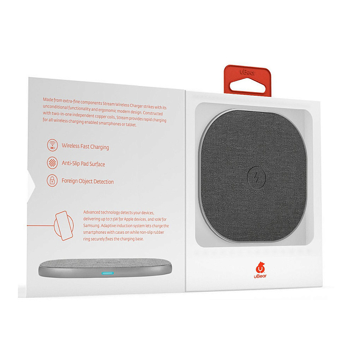 Беспроводная зарядка uBear Stream Wireless Charger Black - рис.5
