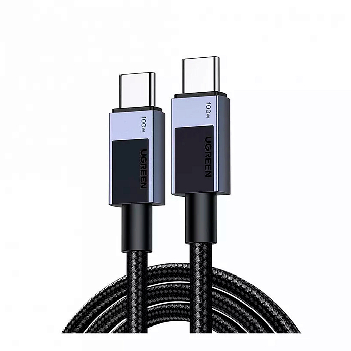 Кабель UGREEN L512 Black/Grey USB-C/USB-C 0.5m - рис.0