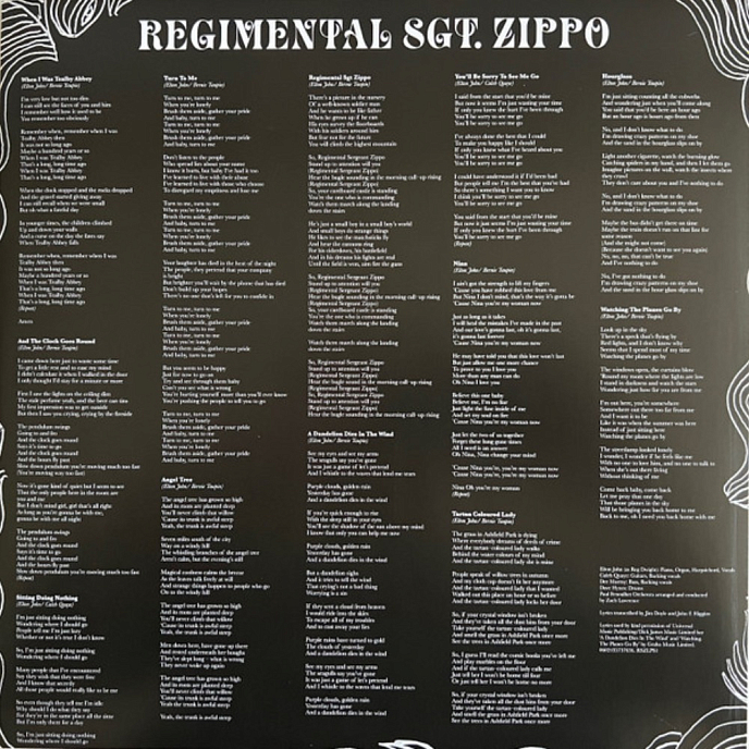 Пластинка Elton John – Regimental Sgt. Zippo (Stereo Version) LP - рис.4