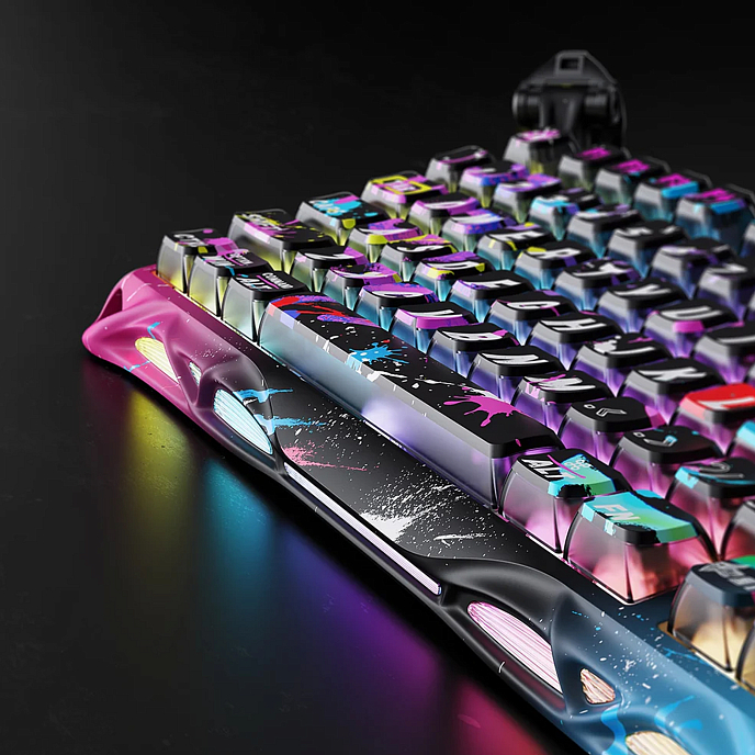 Клавиатура Gravastar Mercury V75 Pro Neon Graffity - рис.8