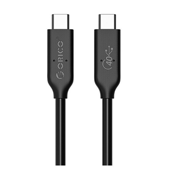 Кабель Orico USB-C - USB-C Black 0.3 m (U4C03-BK-BP) - рис.0