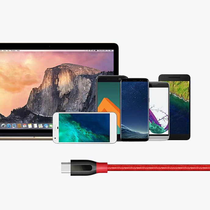 Кабель Anker PowerLine+ USB-C - USB 3.0 0.9m Red - рис.3