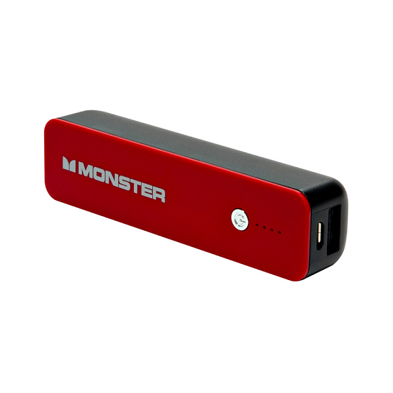 Внешний аккумулятор Monster Power Bank 2500mAh red - рис.0