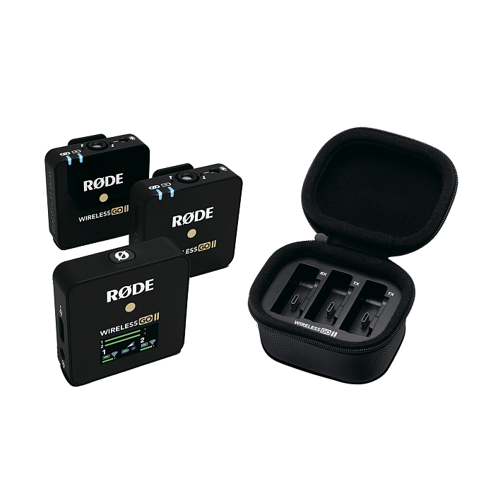 Микрофон беспроводной RODE Wireless GO II + Charging Case Black - рис.0
