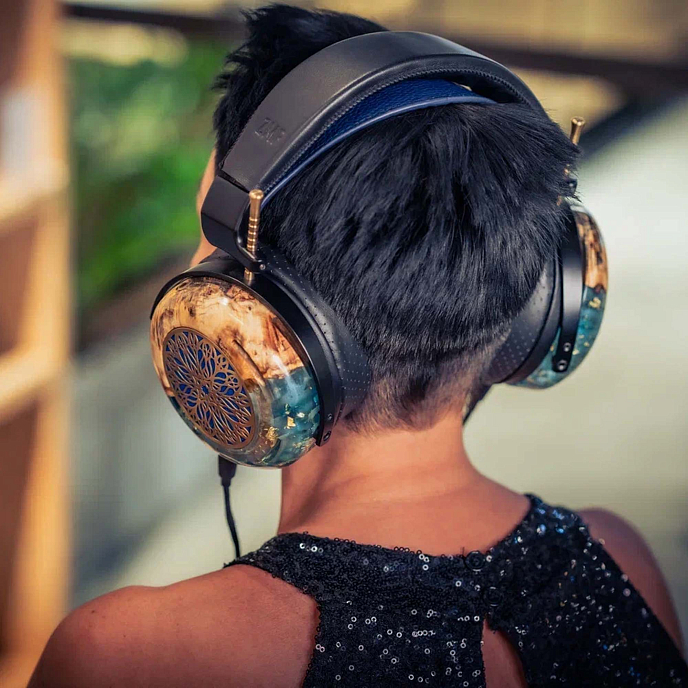 Наушники полноразмерные ZMF Atrium LTD Green Ish Leather 4-pin xlr ofc cable + 6.35mm - рис.30