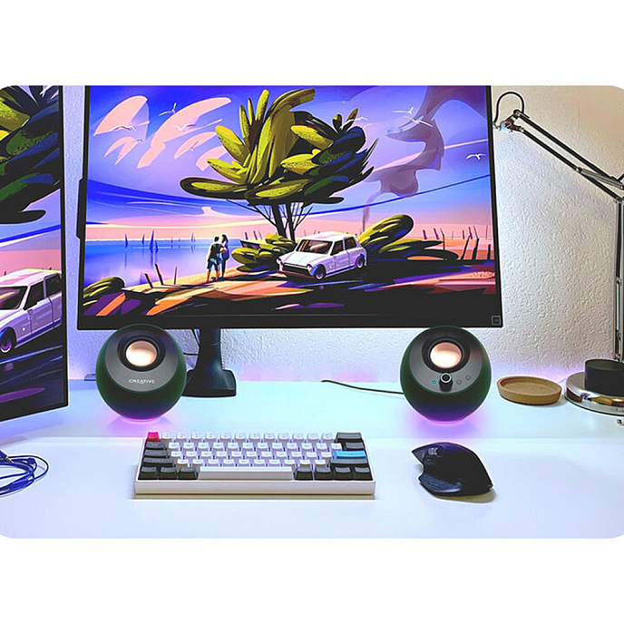 Компьютерные колонки Creative Pebble Pro (with adapter) Black - рис.7