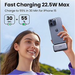 Внешний аккумулятор Ugreen PB503 5000mAh Mini USB-C Power Bank PD 20W grey внешний портативный аккумулятор_OpenBox