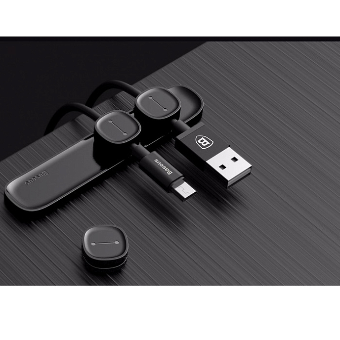 Клипса Baseus Peas Cable Clip Black - рис.3