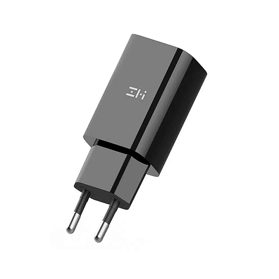 Сетевое зарядное устройство Xiaomi ZMI USB-A 18W QC 3.0 2A fast charging charger EU HA612 Black - рис.0
