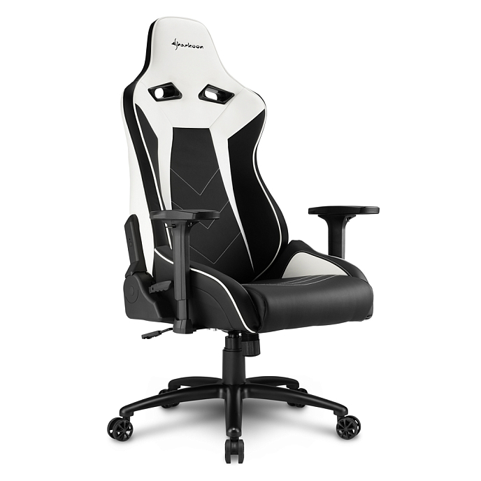 Компьютерное кресло Sharkoon Elbrus 3 White Black - рис.2