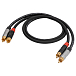 Кабель HeadMade Pro 2RCA - 2RCA Black 0.62m - рис.1