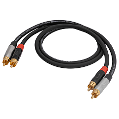 Кабель HeadMade Pro 2RCA - 2RCA Black 0.62m
