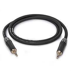 Кабель HeadMade Base 3.5-m - 3.5-m Black 1m