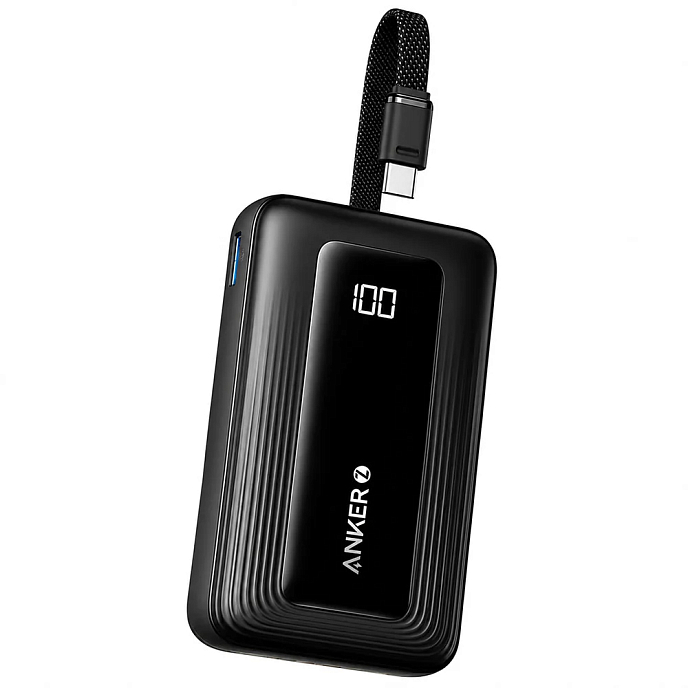 Внешний аккумулятор Anker Zolo Power Bank 10K 30W (Built-In USB-C Cable) Black - рис.2