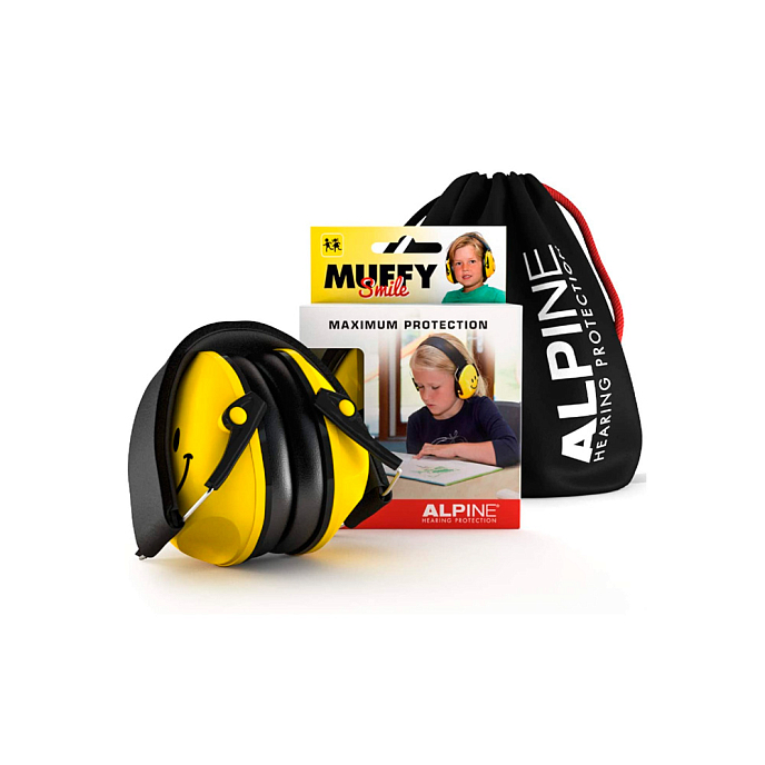 Детские противошумные наушники Alpine Muffy Smile Yellow - рис.2