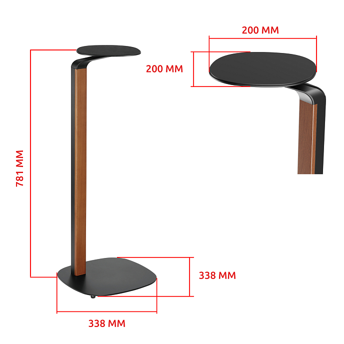 Стойки под акустику Uniteki STB102SPEAKER Black - рис.1