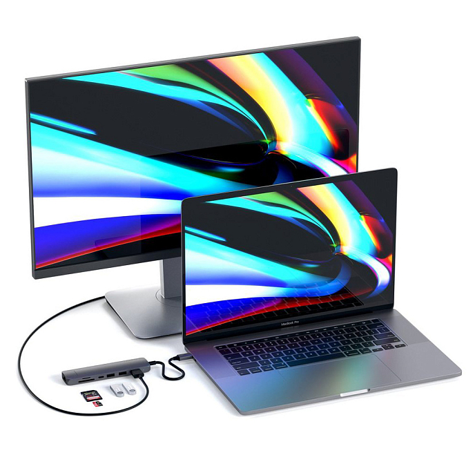 USB HUB Satechi Type-C Slim Multiport with Ethernet Adapter Space Gray - рис.6