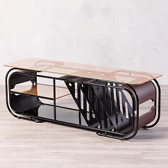 Стойка для Hi-Fi F2F Мелодия Glossy Black Bronze Dark Brown