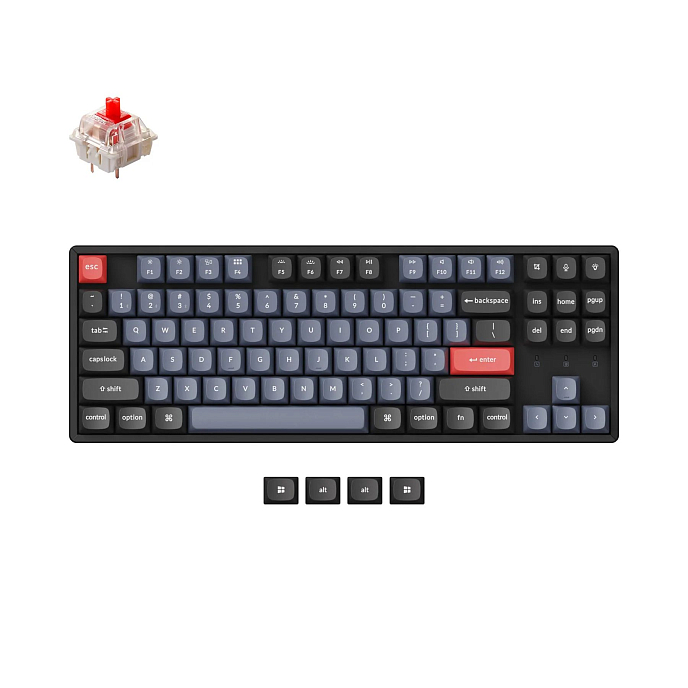 Клавиатура Keychron K8P-J1, RGB, Aluminium Frame, Red Switch - рис.0