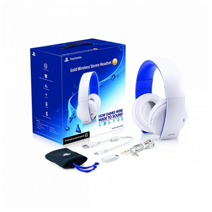 Игровая гарнитура Sony Gold Wireless Stereo Headset PS4 White - рис.5