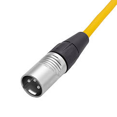Кабель HeadMade Pro XLR-M - 6.3mm stereo Yellow 3m