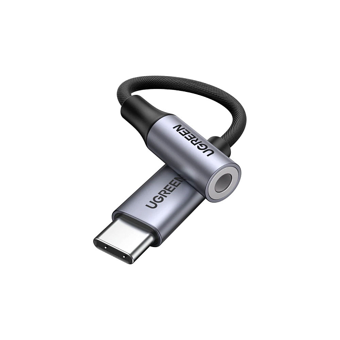 Адаптер UGREEN USB-C - 3.5mm with DAC Grey - рис.0