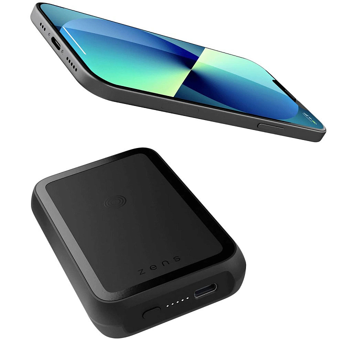 Портативный аккумулятор ZENS Magnetic Single Powerbank with Stand 4000 mAh Black - рис.3