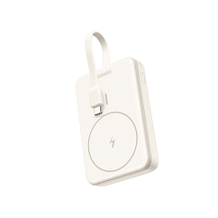 Внешний аккумулятор Ugreen PB760 10000mAh MIni Magnetic Wireless 20W White