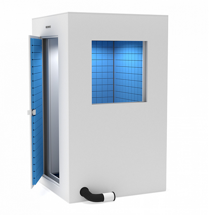 Акустическая кабина IzoRoom Maxi with window White Blue - рис.1