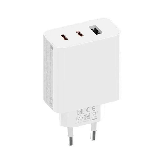 Сетевое зарядное устройство Xiaomi GaN Charger 2USB-C/1USB-A 67W White - рис.0