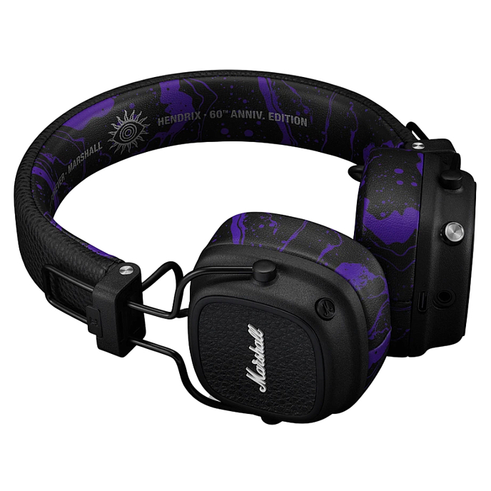 Беспроводные наушники Marshall Major V Hendrix Edition Black Violet - рис.3