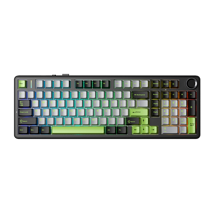 Клавиатура AULA F99Pro Black-White-Green Star Vector Switch - рис.0