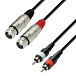 Кабель Adam Hall K3TFC0300 2 RCA-m - 2 XLR-f 3 m - рис.0