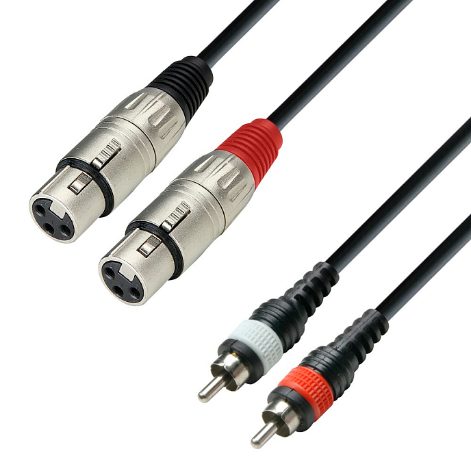 Кабель Adam Hall K3TFC0300 2 RCA-m - 2 XLR-f 3 m - рис.0