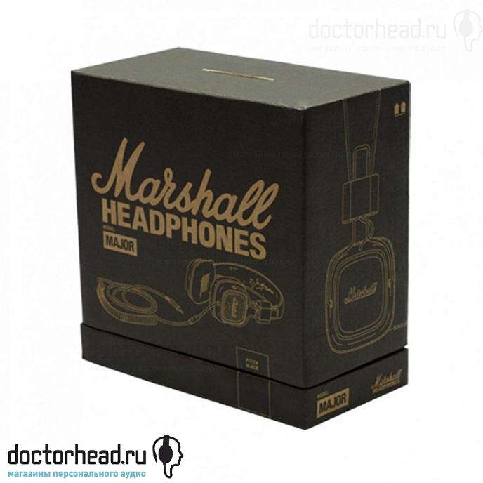 Наушники Marshall Major Pitch Black - рис.1