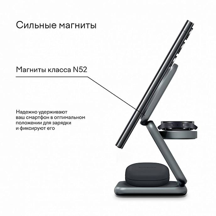Беспроводная зарядка Magssory Fold for Samsung Midnight - рис.9