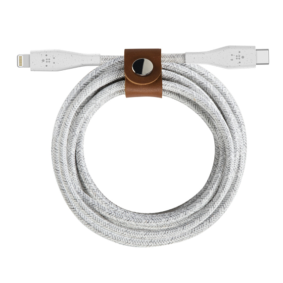 Кабель Belkin Boost Charge Duratek USB Type-C White 1.2m - рис.0