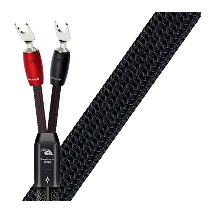 Кабель AudioQuest Robin Hood ZERO Silver (Full-Range/Treble) Spade 3.5 m - рис.0