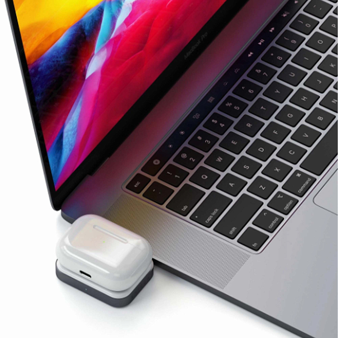 Внешний аккумулятор Satechi Wireless Charging Dock for AirPods Space Gray - рис.3