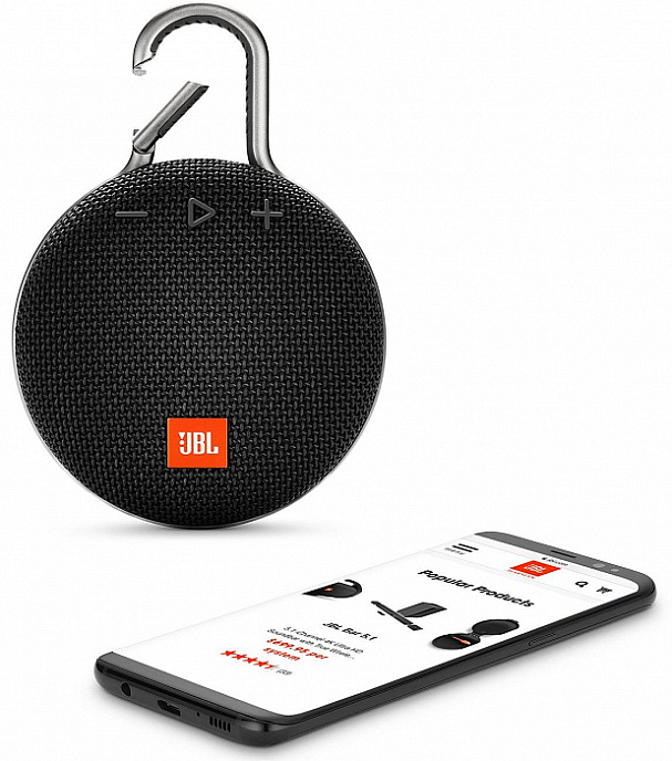 Портативная колонка JBL Clip 3 Black - рис.4