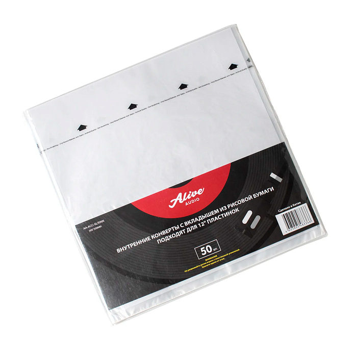 Конверт для пластинок внутренний Alive Audio AA-ACC-SLRINN Конверты для винила 12" (50 шт.) Transparent - рис.0