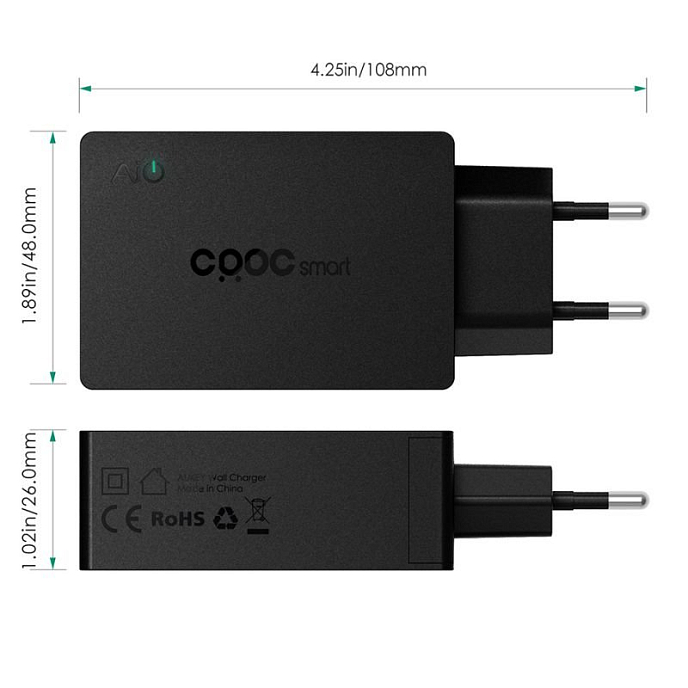 Сетевое зарядное устройство Aukey AiPower Quick Charge 3.0 USB-C (PA-Y4) - рис.2